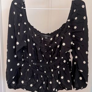 J CREW - Polka Dot Textured Top